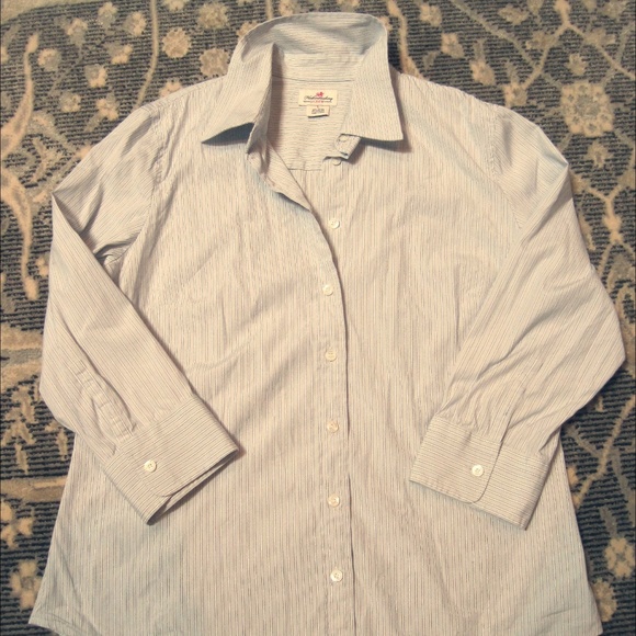 J. Crew Haberdashery Pinstripe Button Down - Large - Picture 1 of 5